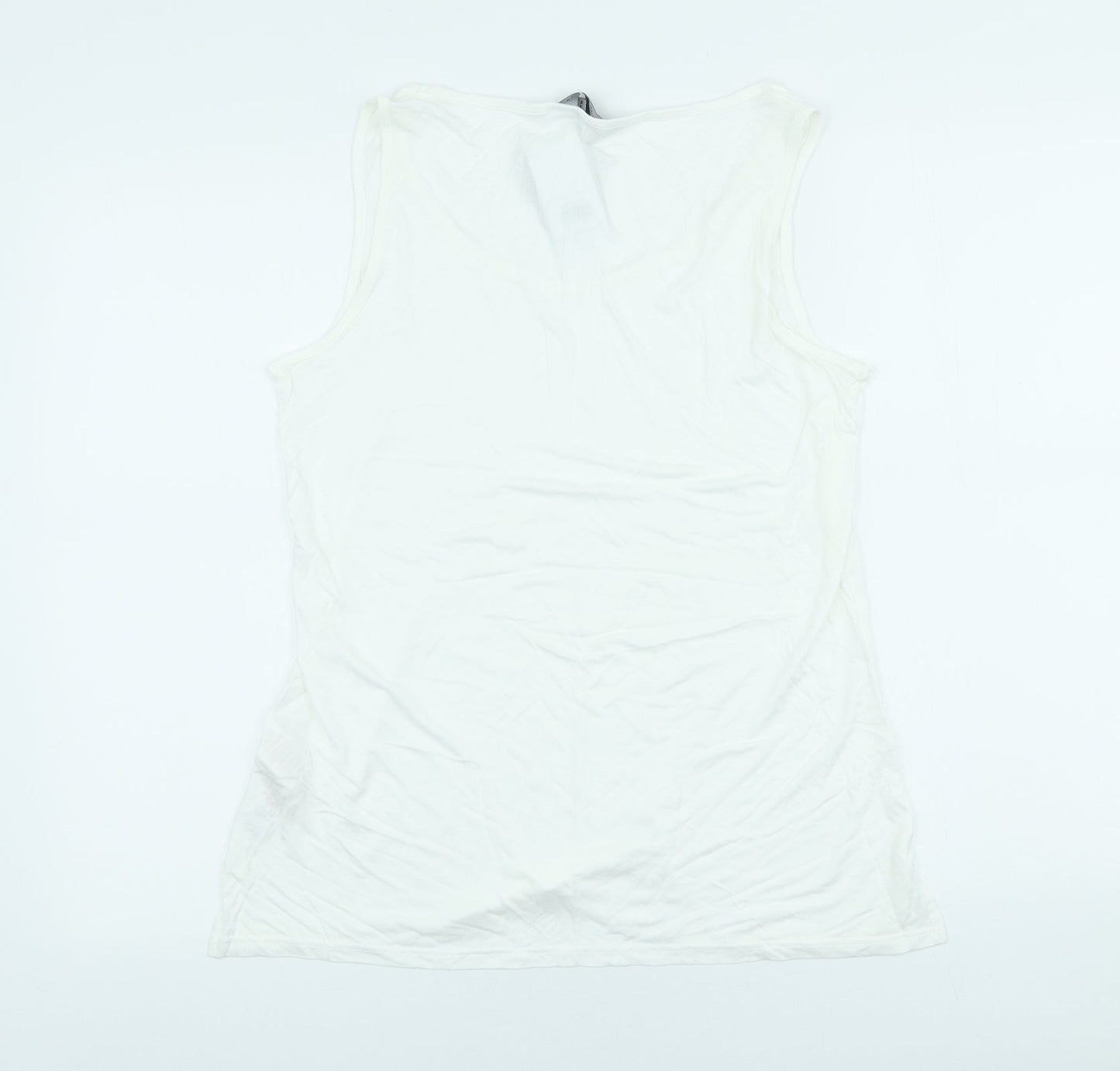 Womens UK Size 14 Dorothy Perkins White Basic Tank