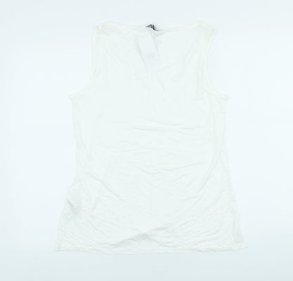 Womens UK Size 14 Dorothy Perkins White Basic Tank
