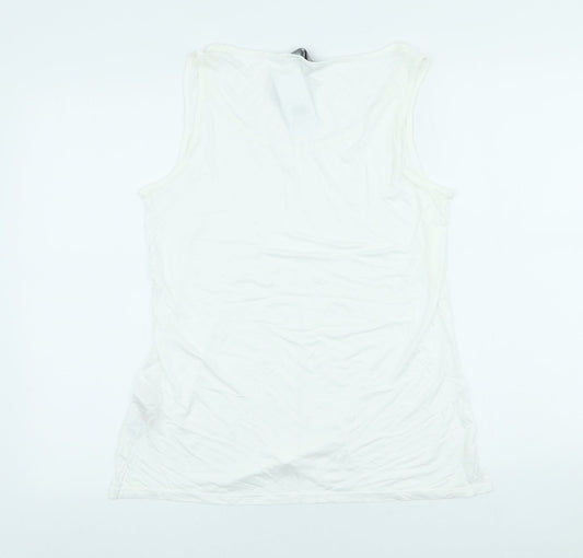 Womens UK Size 14 Dorothy Perkins White Basic Tank
