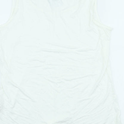 Womens UK Size 14 Dorothy Perkins White Basic Tank