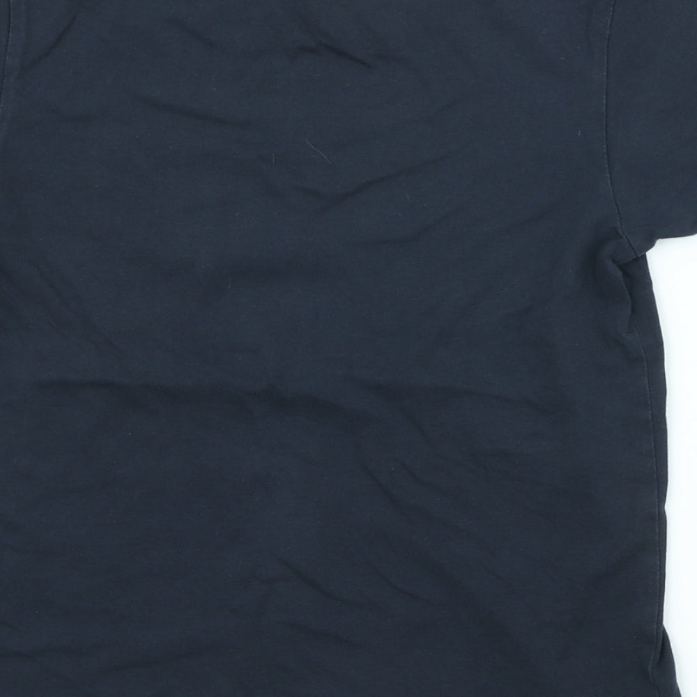 Primark Boys Blue 100% Cotton Pullover T-Shirt Size 9-10 Years Crew Neck
