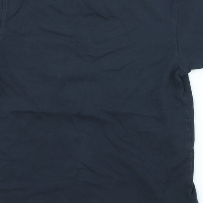Primark Boys Blue 100% Cotton Pullover T-Shirt Size 9-10 Years Crew Neck