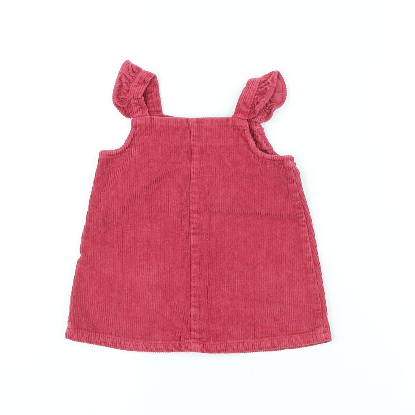George Girls Pink Cotton A-Line Size 3-6 Months Square Neck