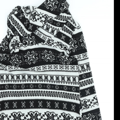 Peacocks Womens Multicoloured Geometric Polyester Pencil Dress Size 12 Roll Neck