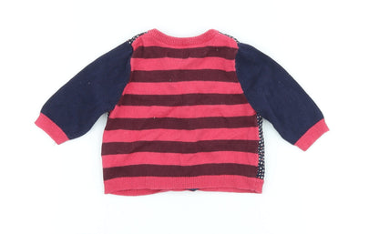 BabyGap Girls Multicoloured Geometric Cotton Cardigan Jumper Size 0-3 Months