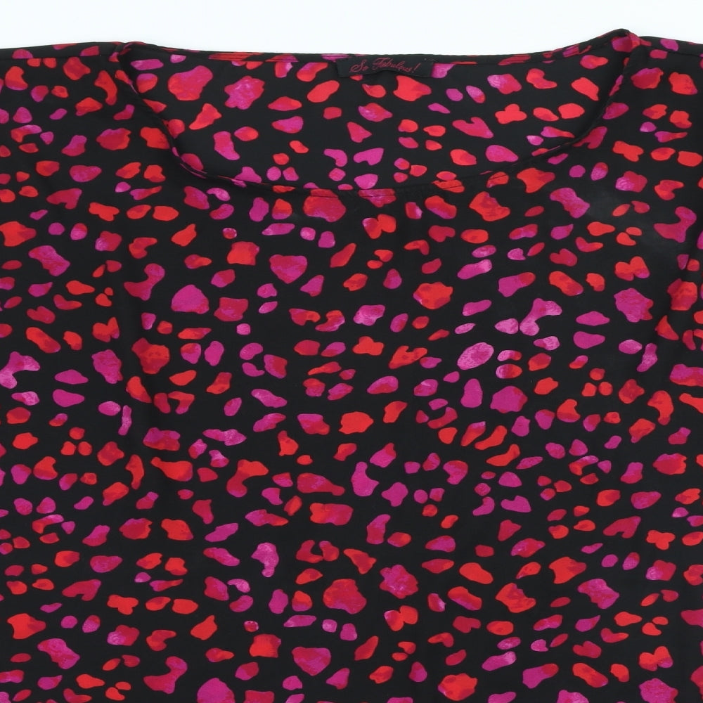 Womens UK Size 22 So Fabulous Black Basic Blouse