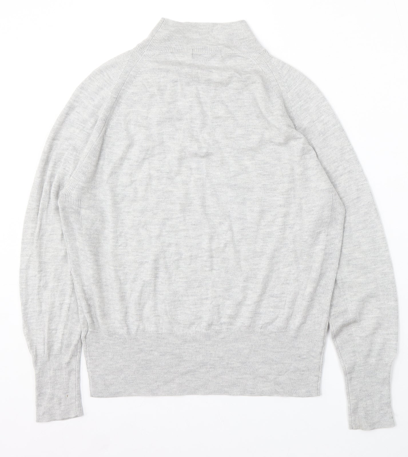 Autograph Womens Grey Mock Neck Polyamide Pullover Jumper Size 6