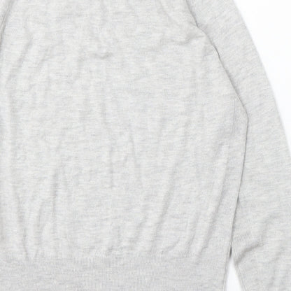 Autograph Womens Grey Mock Neck Polyamide Pullover Jumper Size 6