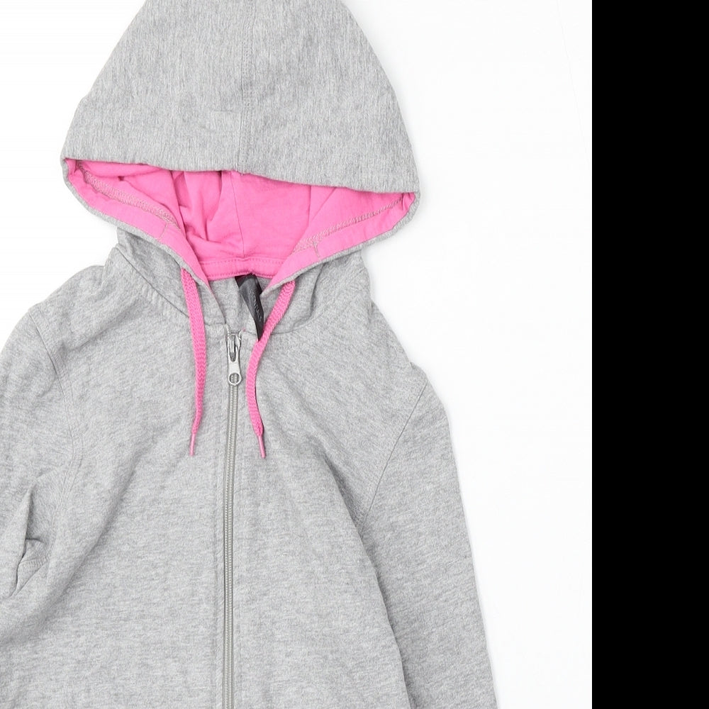 Sports essentials Womens Grey Cotton Full Zip Hoodie Size XS