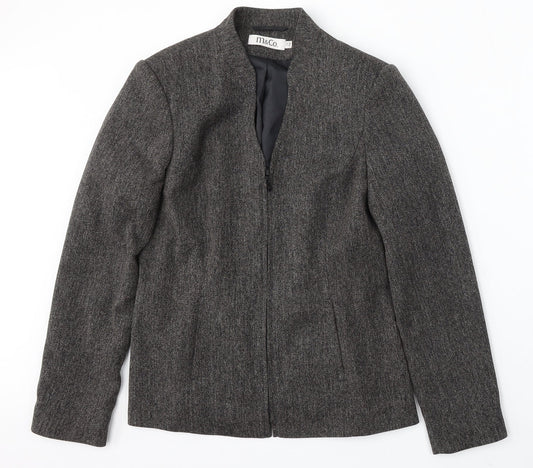 Mackays Womens Grey Jacket Size 12 Zip
