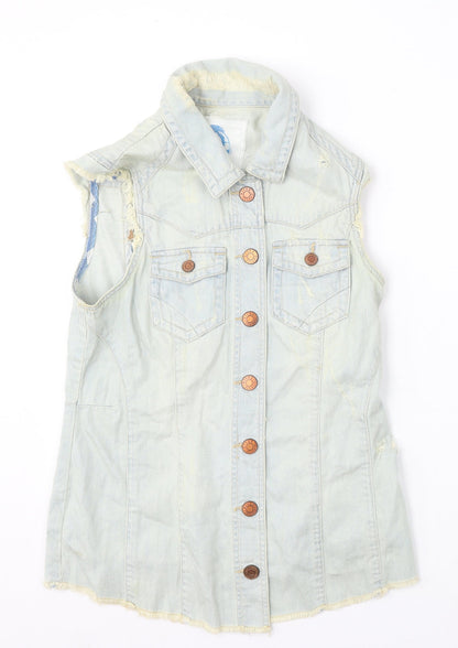 Womens UK Size 12 River Island Blue Gilet