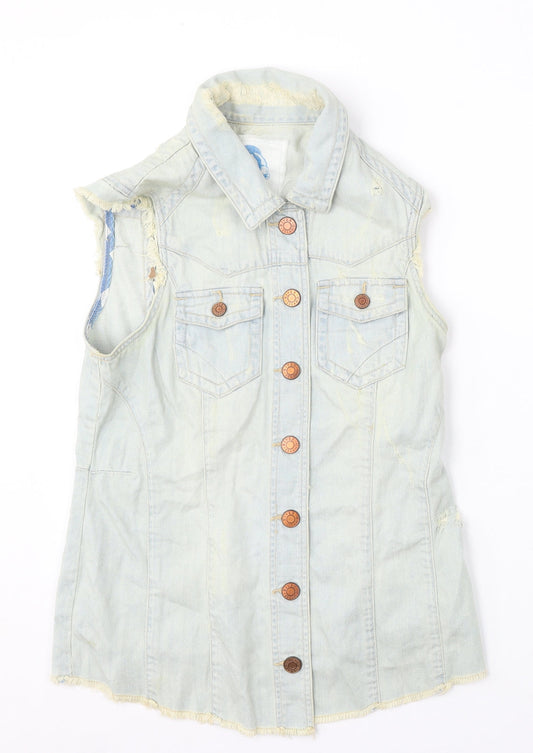 Womens UK Size 12 River Island Blue Gilet