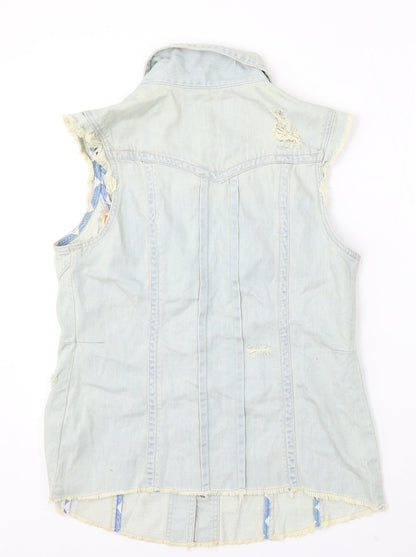 Womens UK Size 12 River Island Blue Gilet
