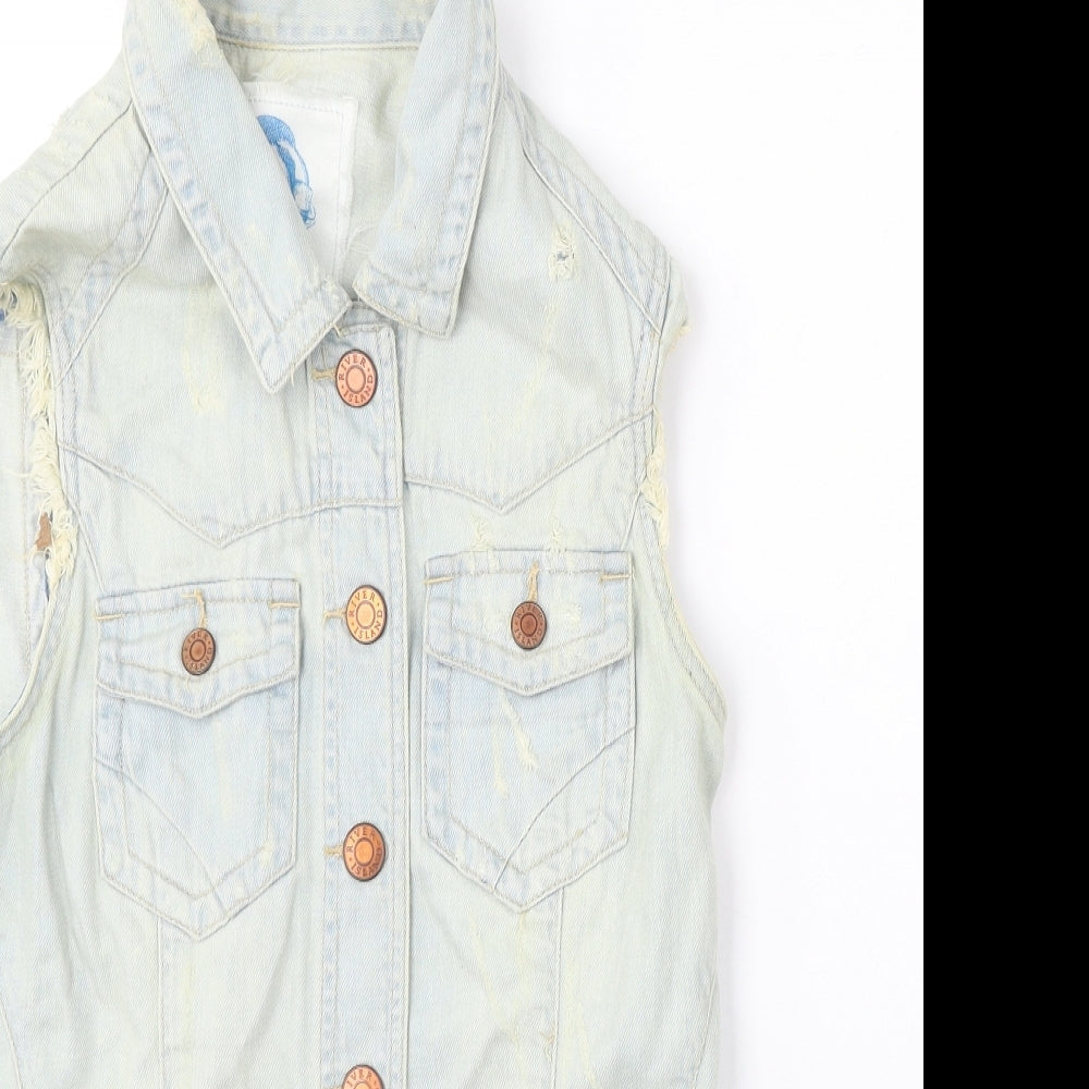 Womens UK Size 12 River Island Blue Gilet