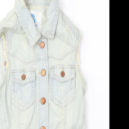 Womens UK Size 12 River Island Blue Gilet