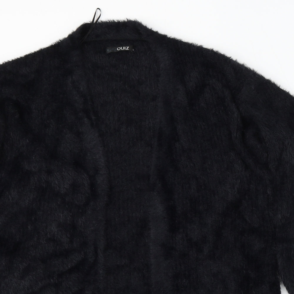 Womens UK Size S Quiz Black Cardigan Jumper