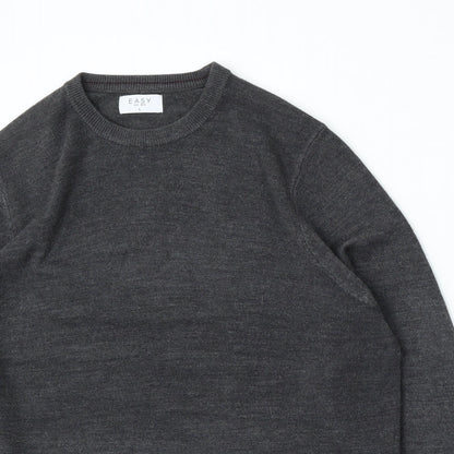 Matalan Mens Grey Round Neck Acrylic Pullover Jumper Size L
