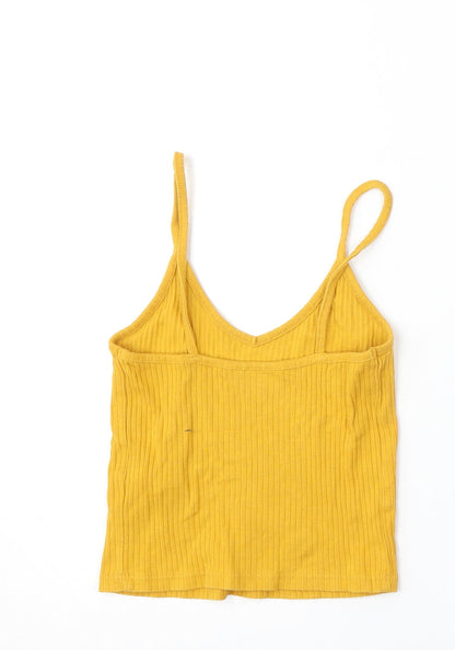 Womens UK Size 6 Topshop Yellow Vest Jumper