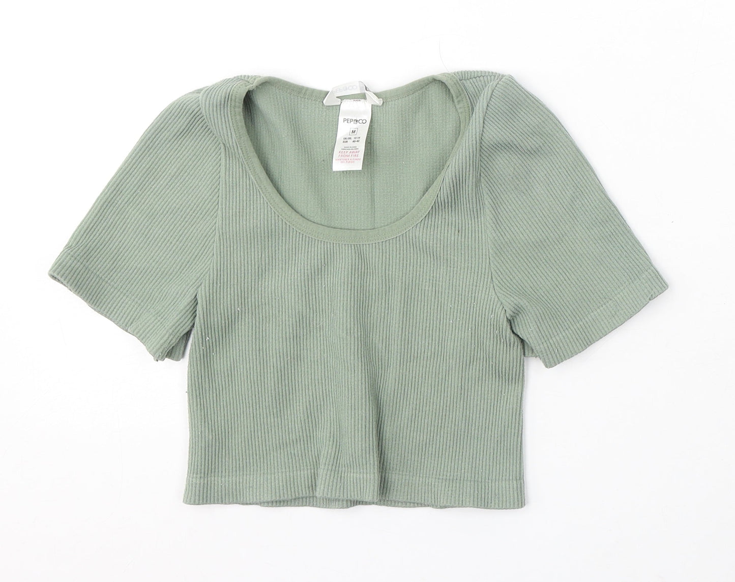 Womens UK Size 12 Pep&Co Green Pullover Jumper