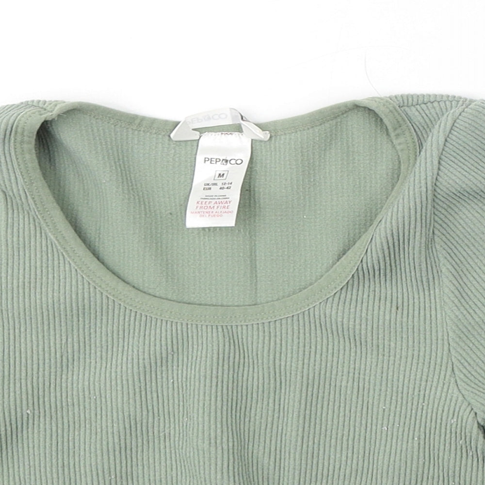Womens UK Size 12 Pep&Co Green Pullover Jumper