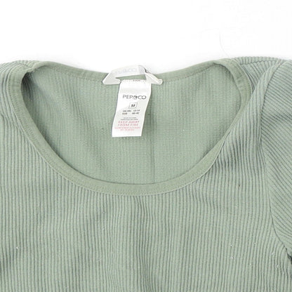Womens UK Size 12 Pep&Co Green Pullover Jumper