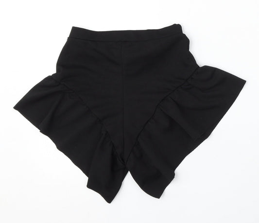 PRETTYLITTLETHING Womens Black Polyester Bermuda Shorts Size 6 L4 in Regular