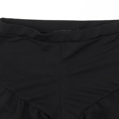 PRETTYLITTLETHING Womens Black Polyester Bermuda Shorts Size 6 L4 in Regular