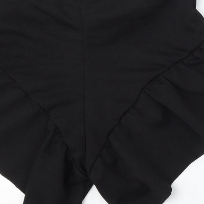PRETTYLITTLETHING Womens Black Polyester Bermuda Shorts Size 6 L4 in Regular