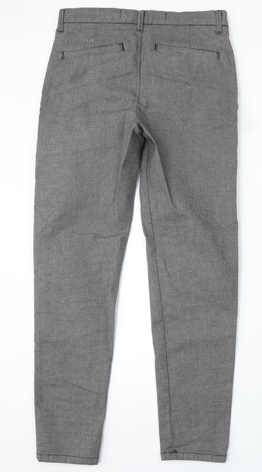 Denim & Co. Womens Grey Geometric Cotton Straight Jeans Size 30 L32 in Regular