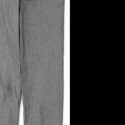 Denim & Co. Womens Grey Geometric Cotton Straight Jeans Size 30 L32 in Regular