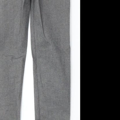 Denim & Co. Womens Grey Geometric Cotton Straight Jeans Size 30 L32 in Regular