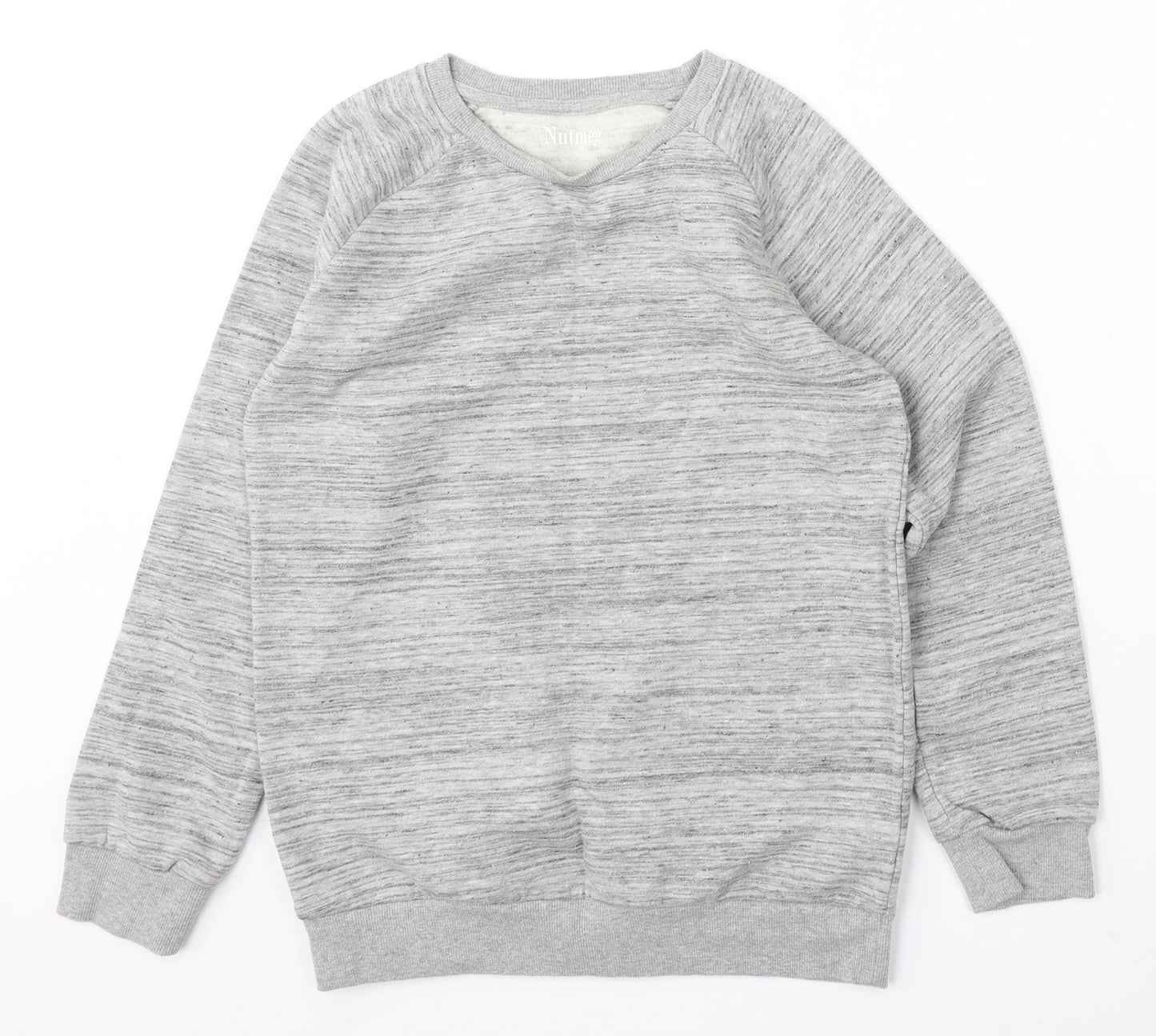 Nutmeg Girls Grey Cotton Pullover Hoodie Size 11-12 Years
