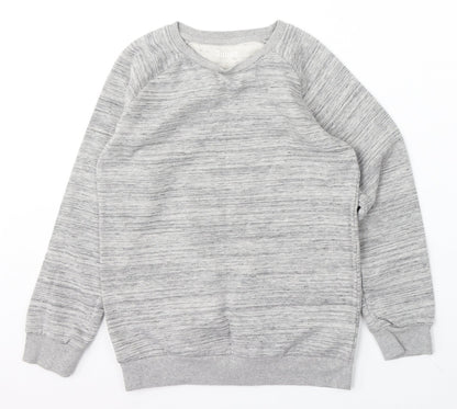 Nutmeg Girls Grey Cotton Pullover Hoodie Size 11-12 Years