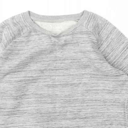 Nutmeg Girls Grey Cotton Pullover Hoodie Size 11-12 Years