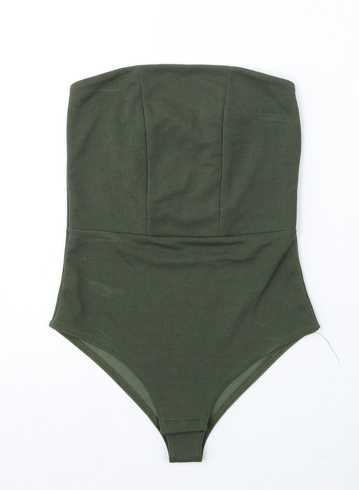 Boohoo Womens Green Polyester Bodysuit One-Piece Size 8 Snap