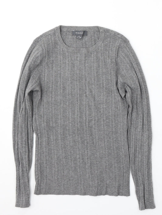 Primark Womens Grey Round Neck Polyester Pullover Jumper Size M