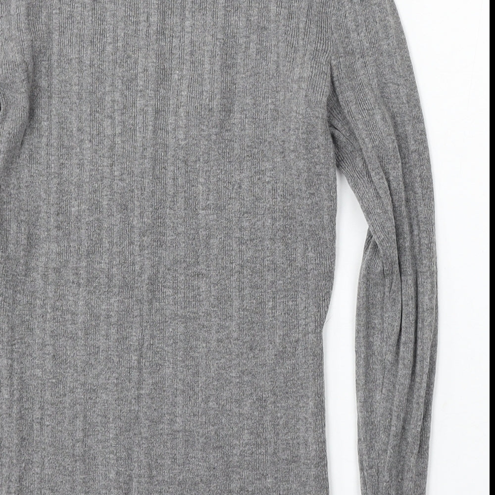 Primark Womens Grey Round Neck Polyester Pullover Jumper Size M