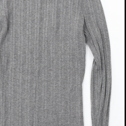 Primark Womens Grey Round Neck Polyester Pullover Jumper Size M