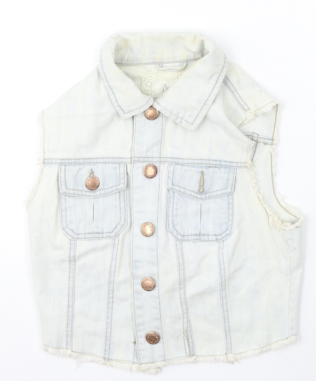 Womens UK Size 10 Denim & Co. Blue Gilet