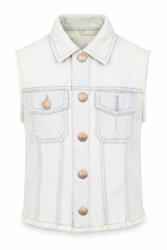Womens UK Size 10 Denim & Co. Blue Gilet