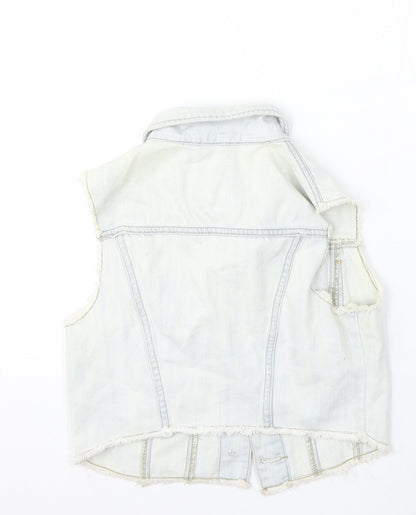 Womens UK Size 10 Denim & Co. Blue Gilet