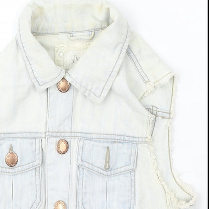 Womens UK Size 10 Denim & Co. Blue Gilet