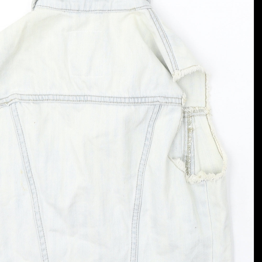 Womens UK Size 10 Denim & Co. Blue Gilet