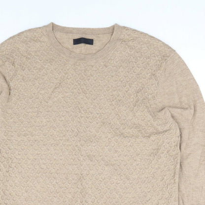 ASOS Mens Brown Round Neck Nylon Pullover Jumper Size M