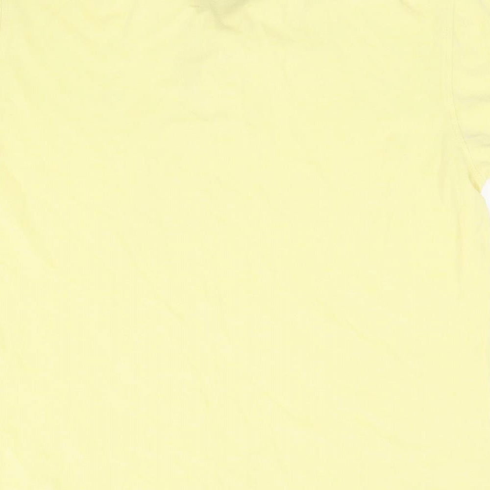 Primark Mens Yellow Cotton Polo Size L Collared Pullover