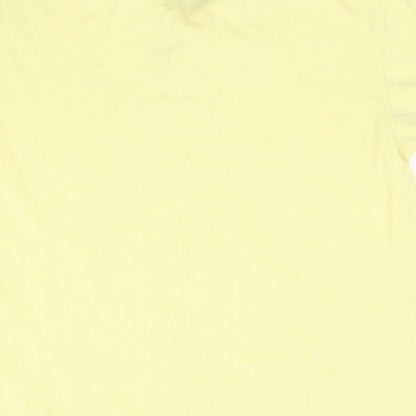 Primark Mens Yellow Cotton Polo Size L Collared Pullover