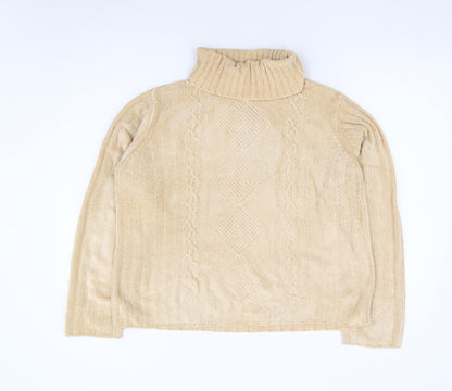 Womens UK Size 12 Preworn Beige Pullover Jumper