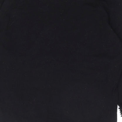 Great Plains London Womens Black Round Neck Cotton Pullover Jumper Size S