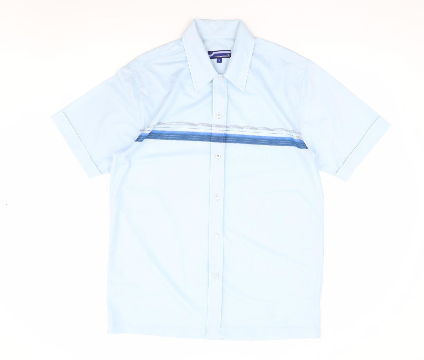 Mens UK Size S Innocentimens Collentions Blue  Button-Up Short Sleeve Casual Shi