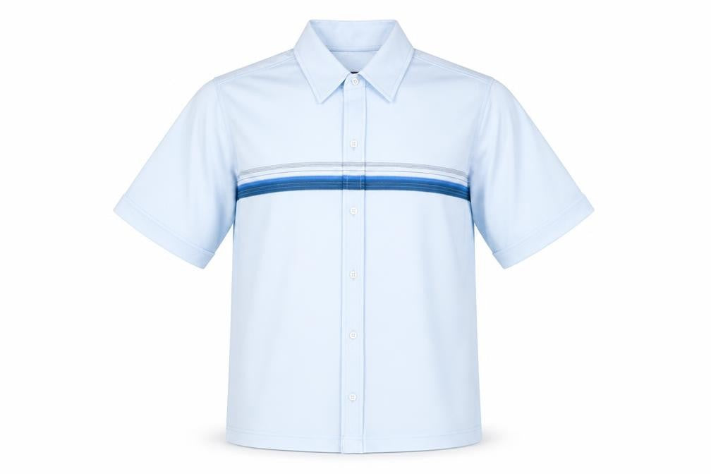 Mens UK Size S Innocentimens Collentions Blue  Button-Up Short Sleeve Casual Shi